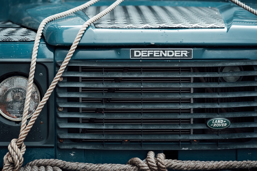 a close up of the front of a truck