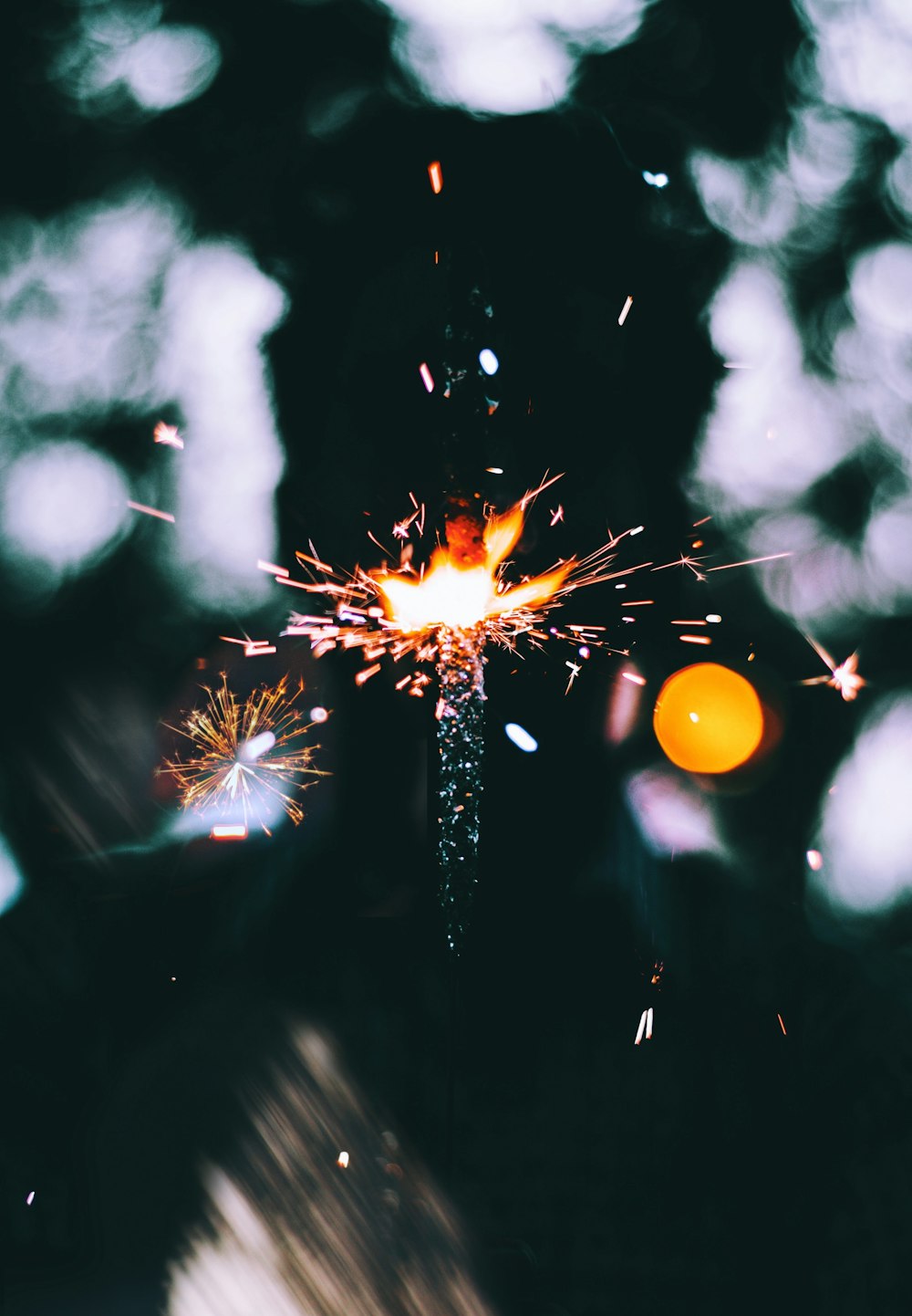 lighted sparkler