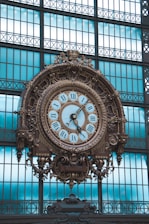 large round brown clock