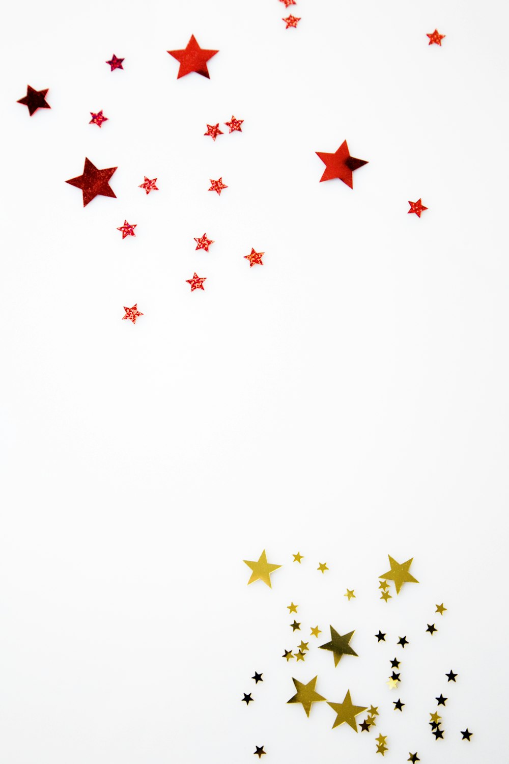 Illustration mit rotem und gelbem Stern