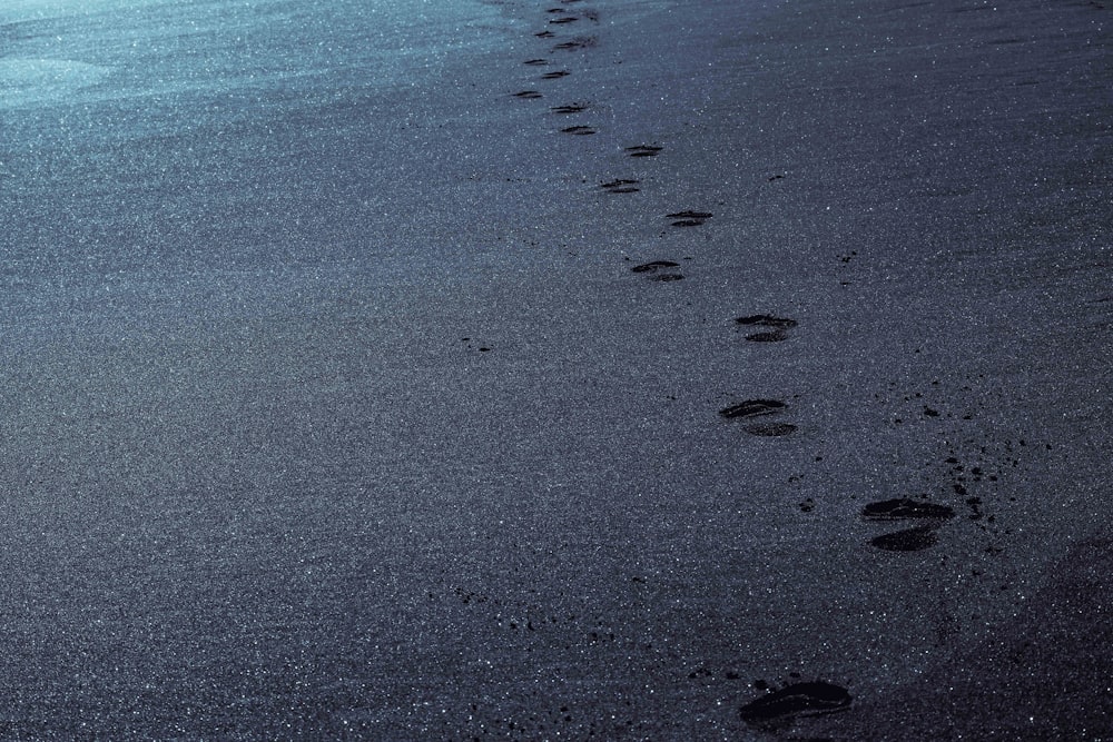 footsteps left on sand