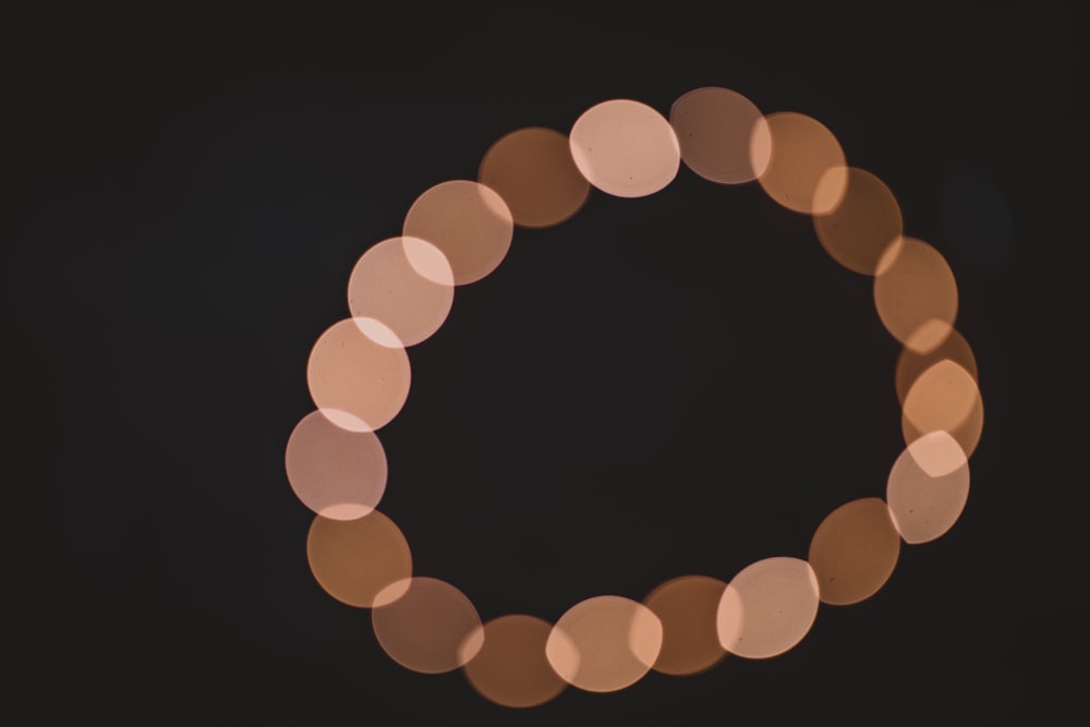 round brown bokeh lights