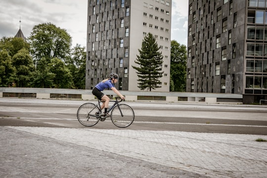 man riding bicycle in Breda Netherlands