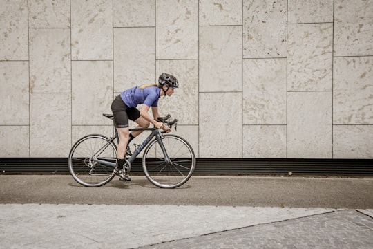 woman riding road bike in Breda Netherlands