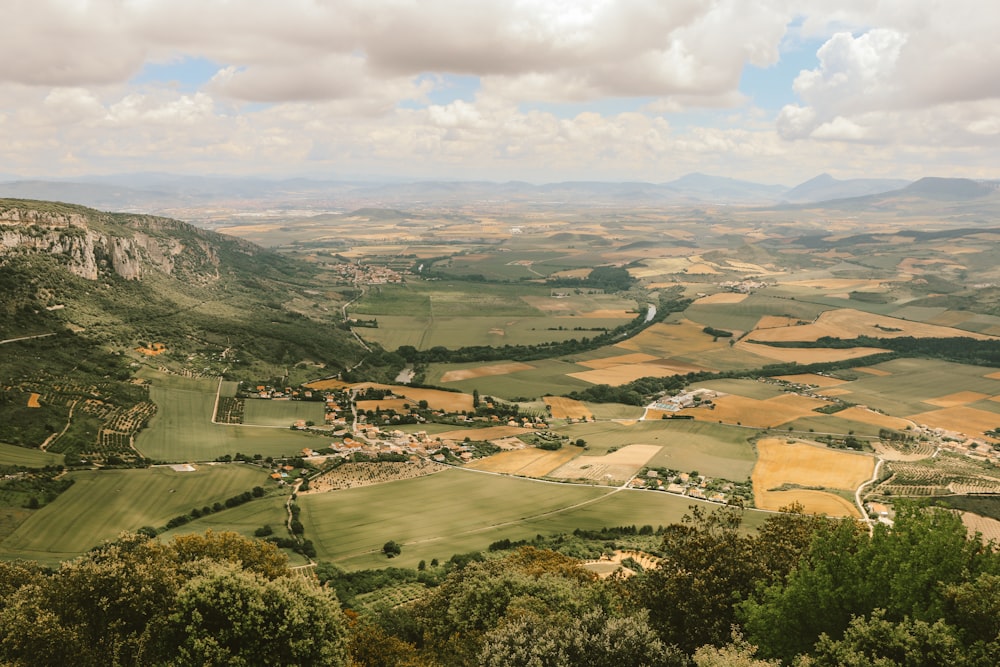 aerial photography of village