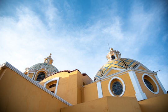 brown painted building in Cholula Mexico