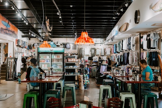 two person in market
