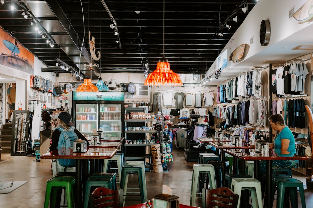 two person in market