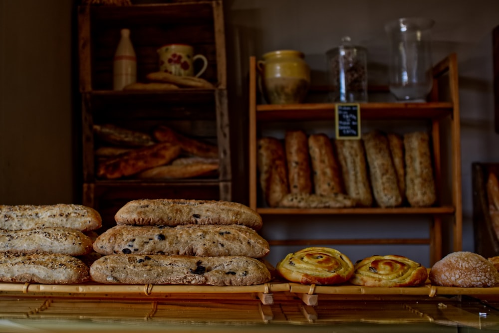 bread on desk