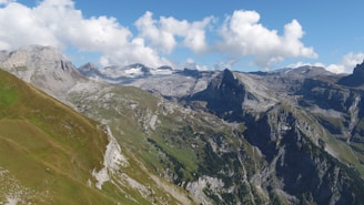 A stunning view of a mountain landscape.