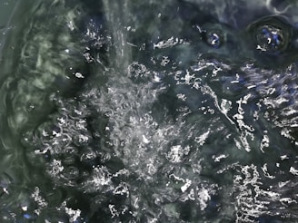 Close-up of turbulent flow structures around an architectural feature.