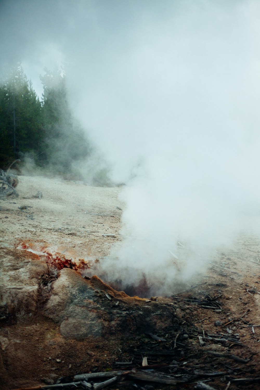 bonefire with smoke during daytime