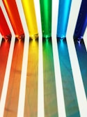 assorted-color glass decor