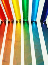 assorted-color glass decor