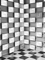 grayscale photography of wall