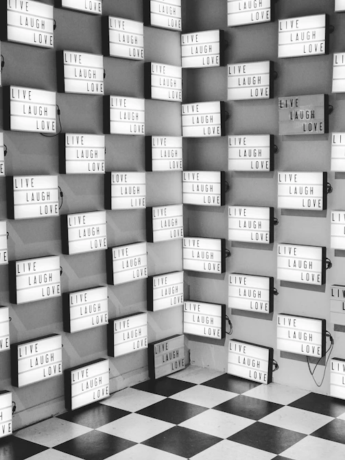 grayscale photography of wall