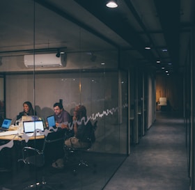 group of people having a meeting