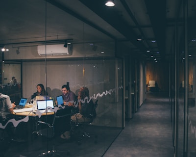 group of people having a meeting