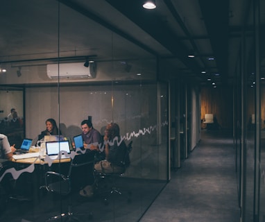 group of people having a meeting