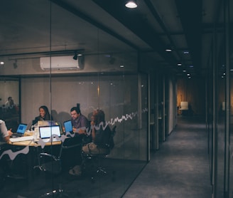 group of people having a meeting