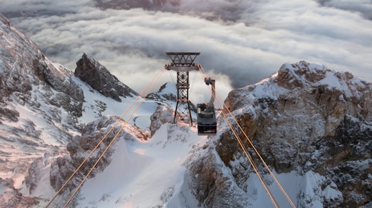 aerial photo of cable car in Bayerische Zugspitzbahn Bergbahn AG Germany