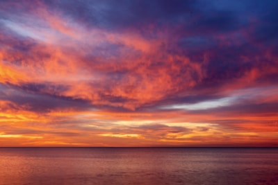 calm of sea during golden hour