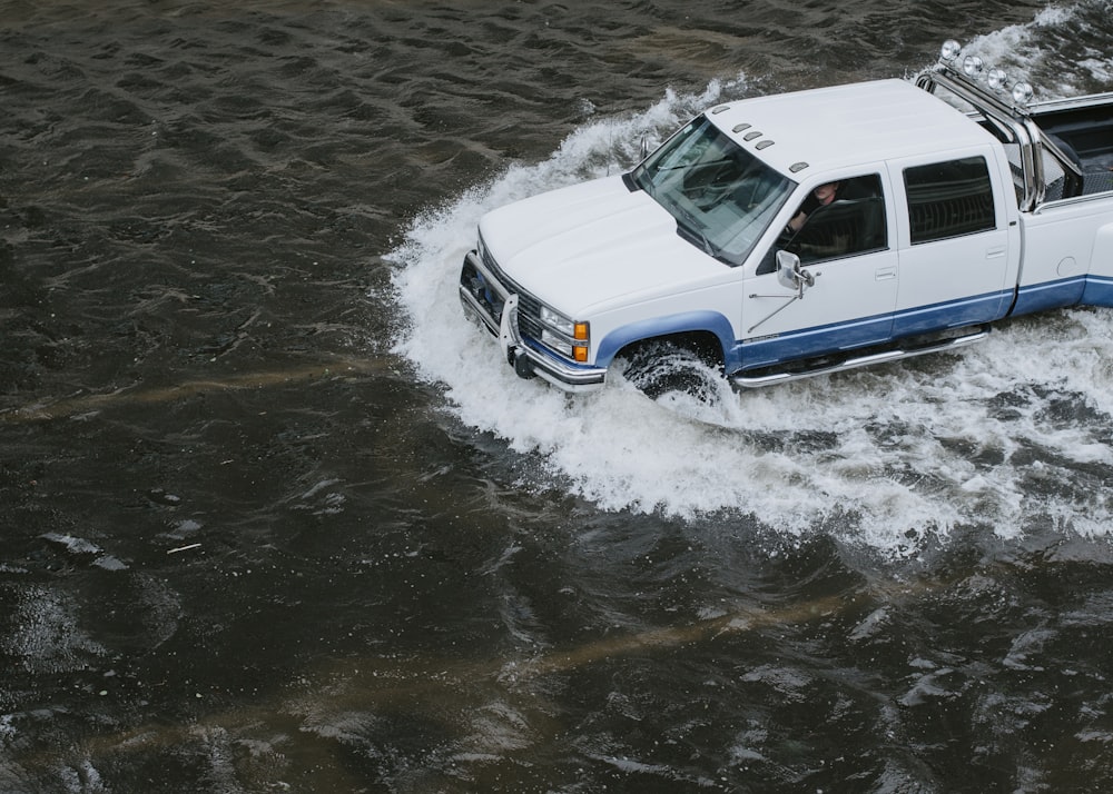 white crew cab truck