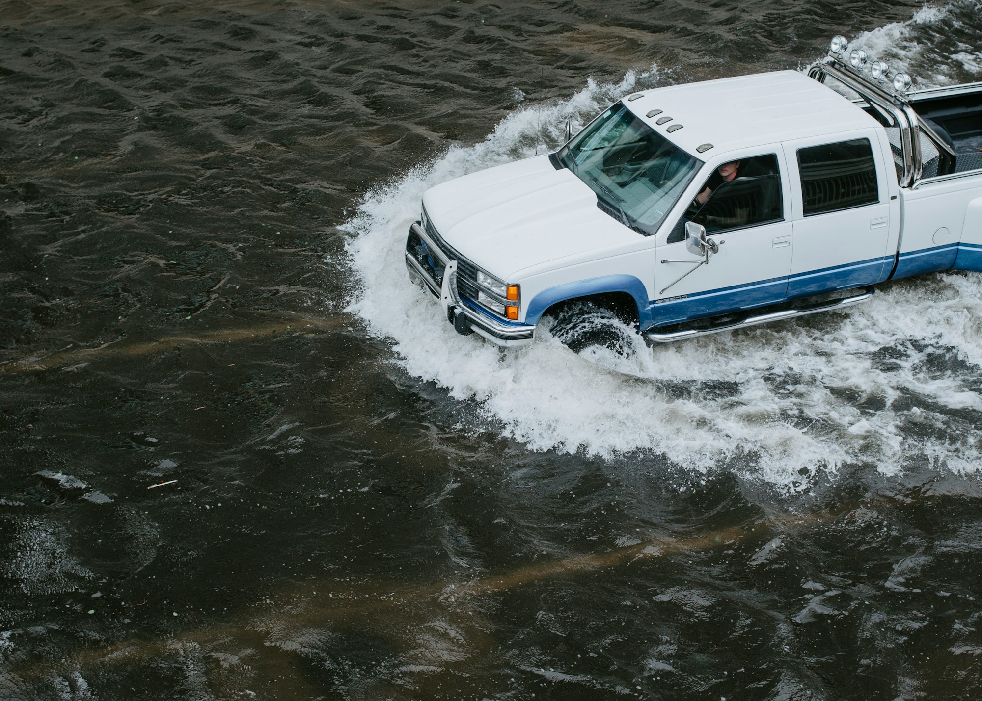 Amphibious drone are being used to send medicine to flooded area