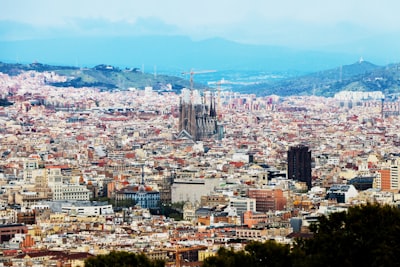 buildings during daytime barcelona google meet background