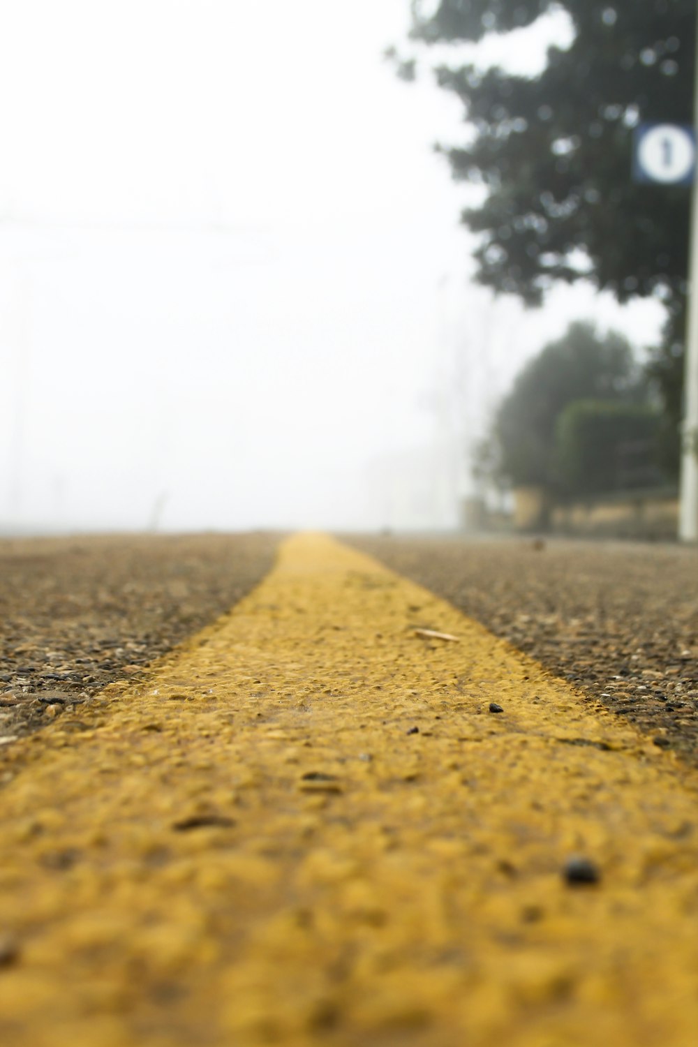 yellow and gray concrete road