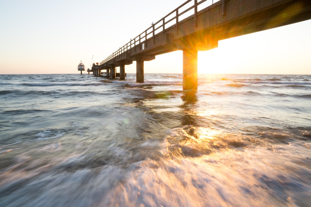 bridge on body of water