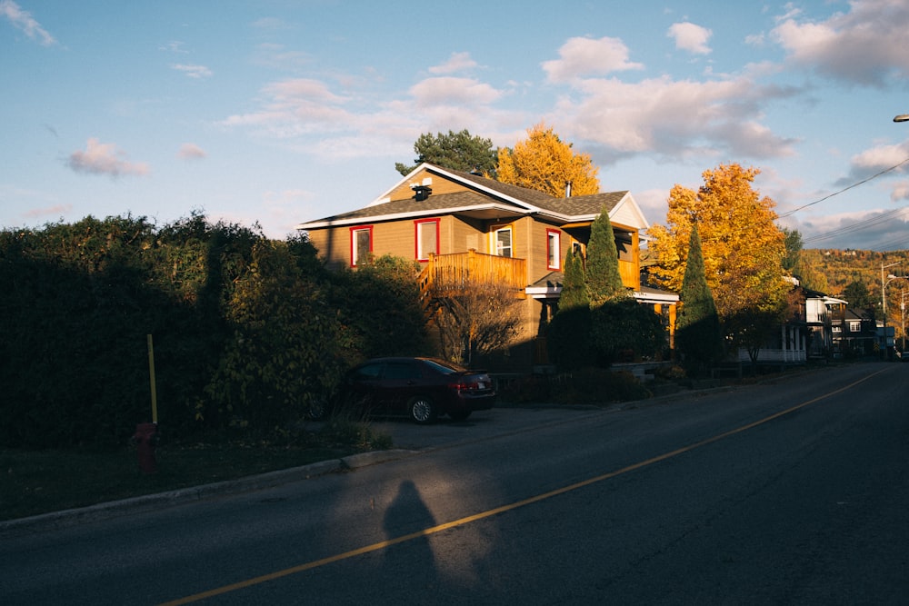 brown concrete house