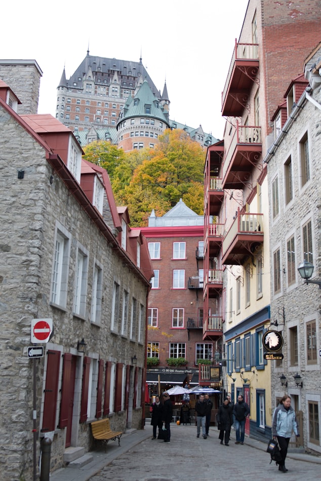 an alleyway in Quebec City in Canada