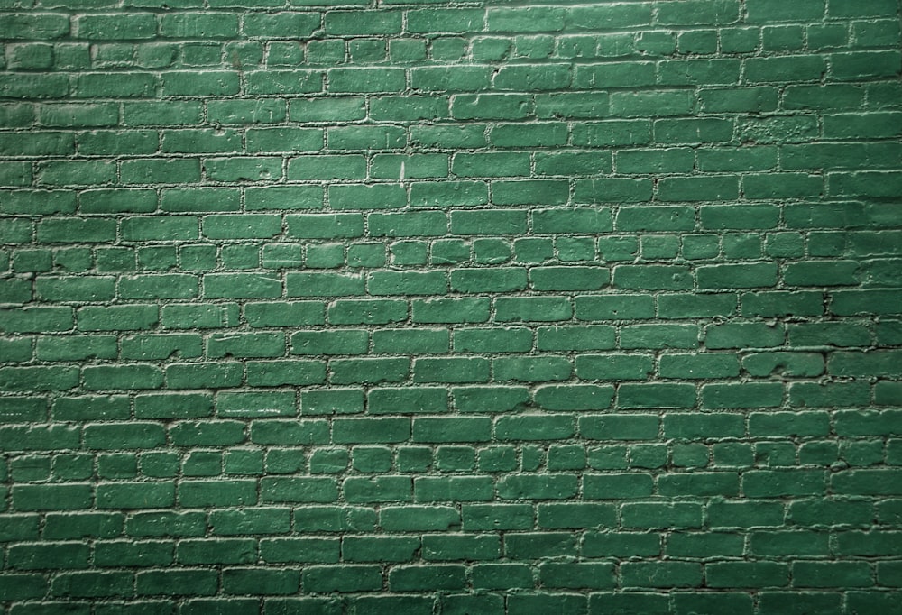 green painted wall