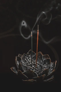 Incense - blend of calming natural perfumes, offered to the divine