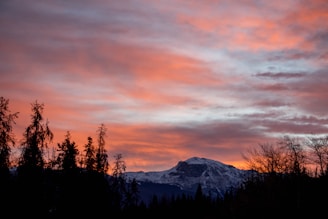 A picturesque view of the Colorado mountains at sunset.