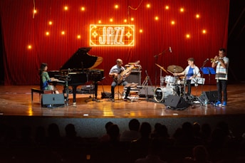 band playing musical instruments