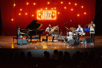 band playing musical instruments