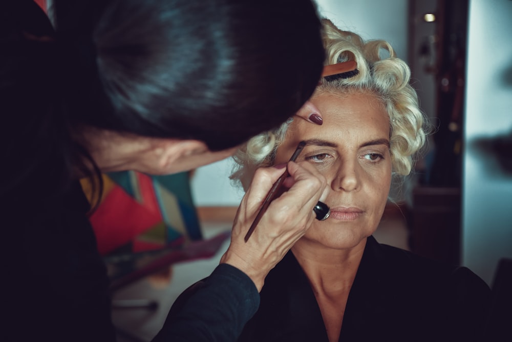 woman having makeup