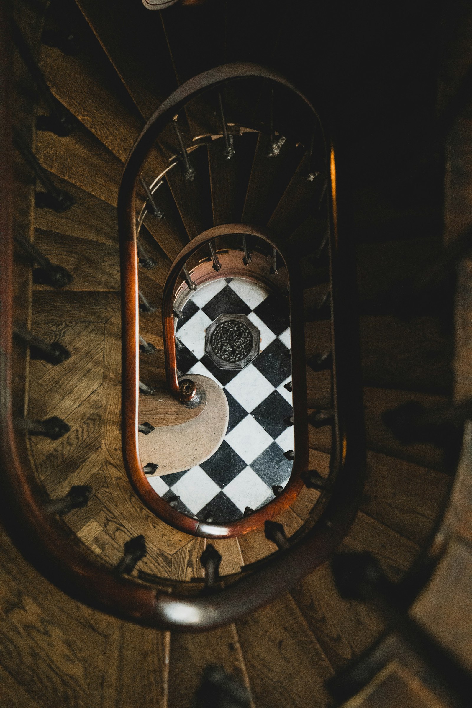 Canon EOS 70D sample photo. Brown spiral staircase photography