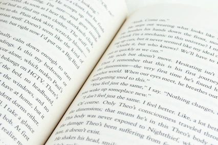 open white book