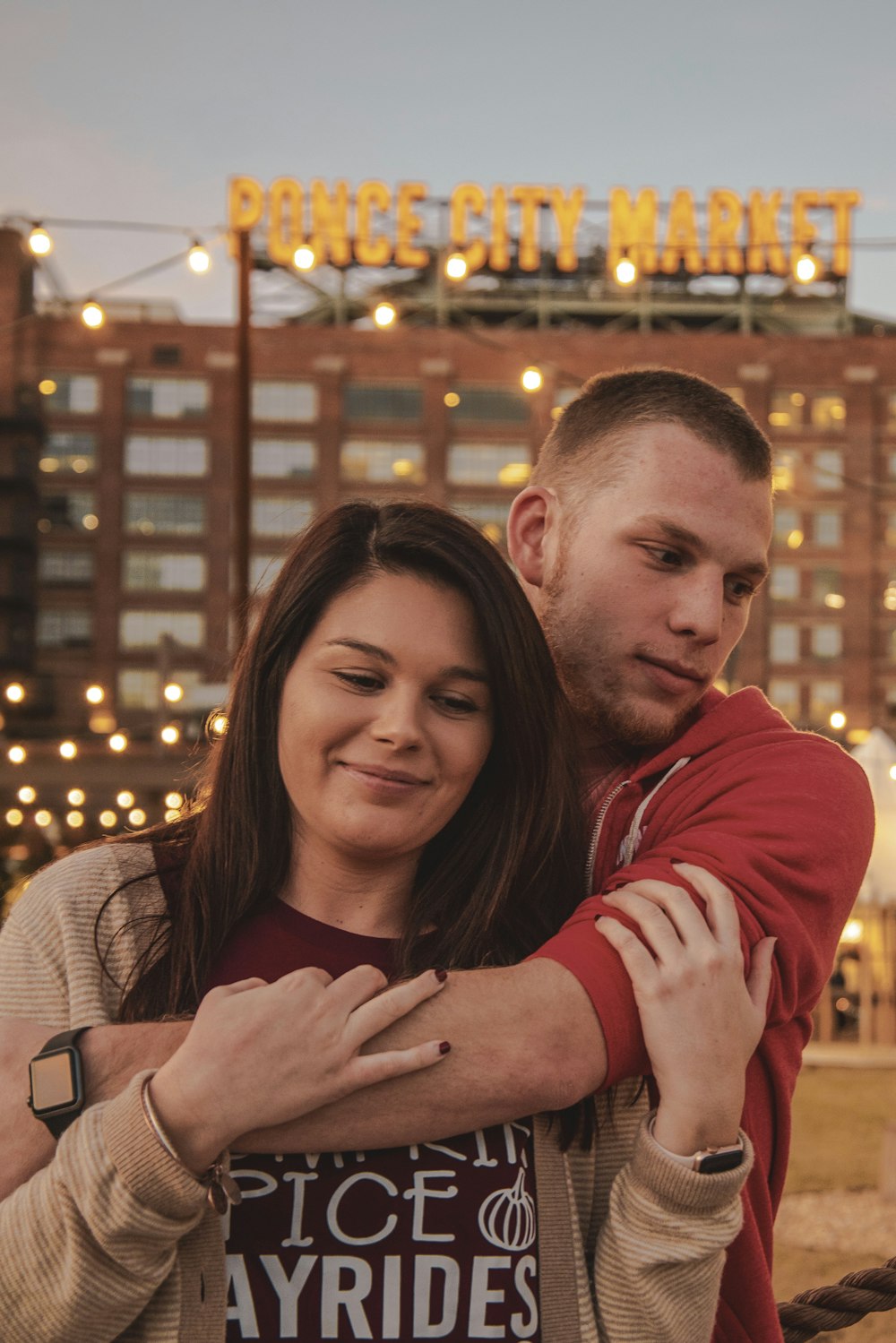 couple hugging each other