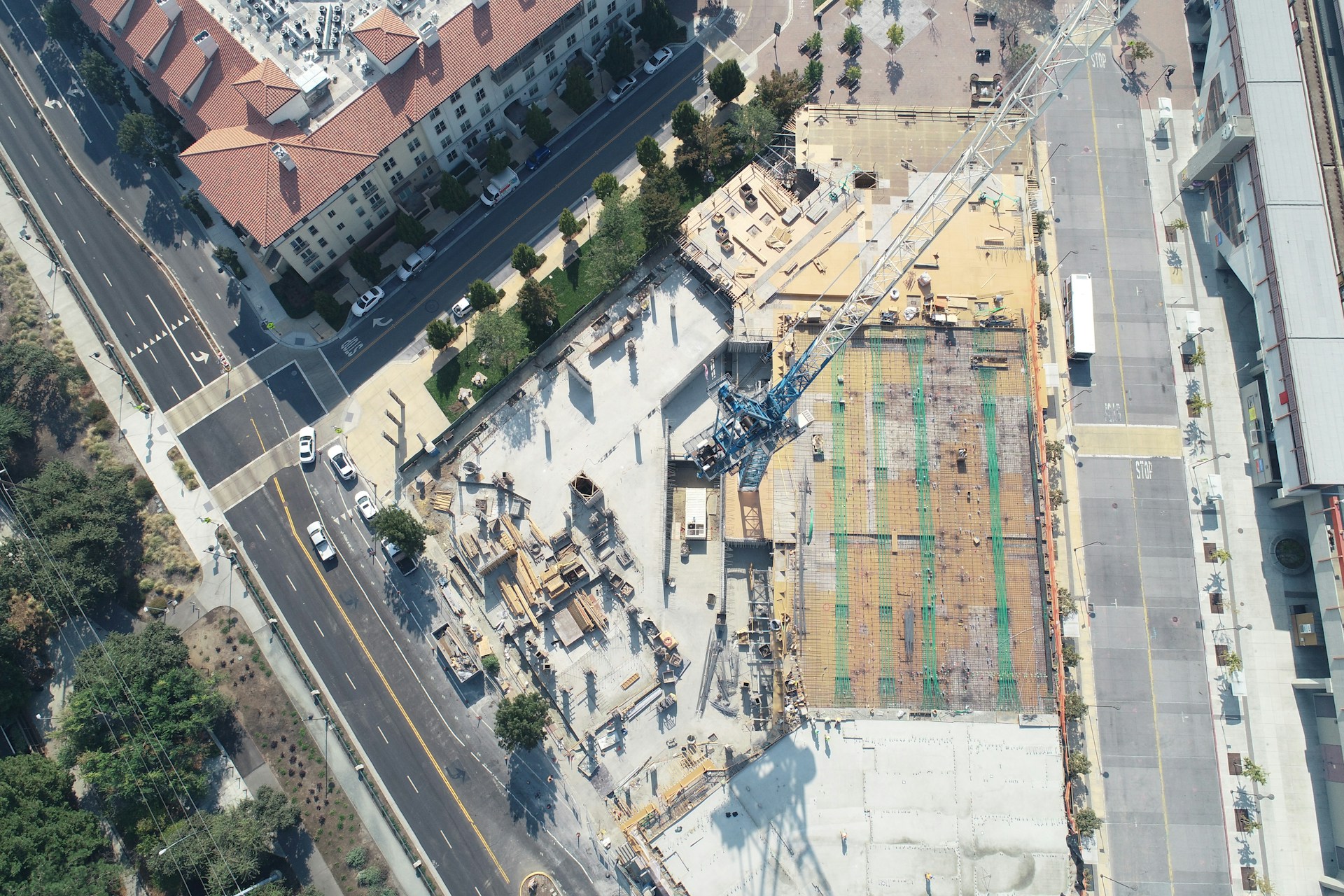 aerial photo of buildings