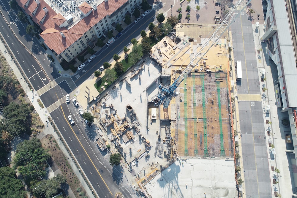 aerial photo of buildings