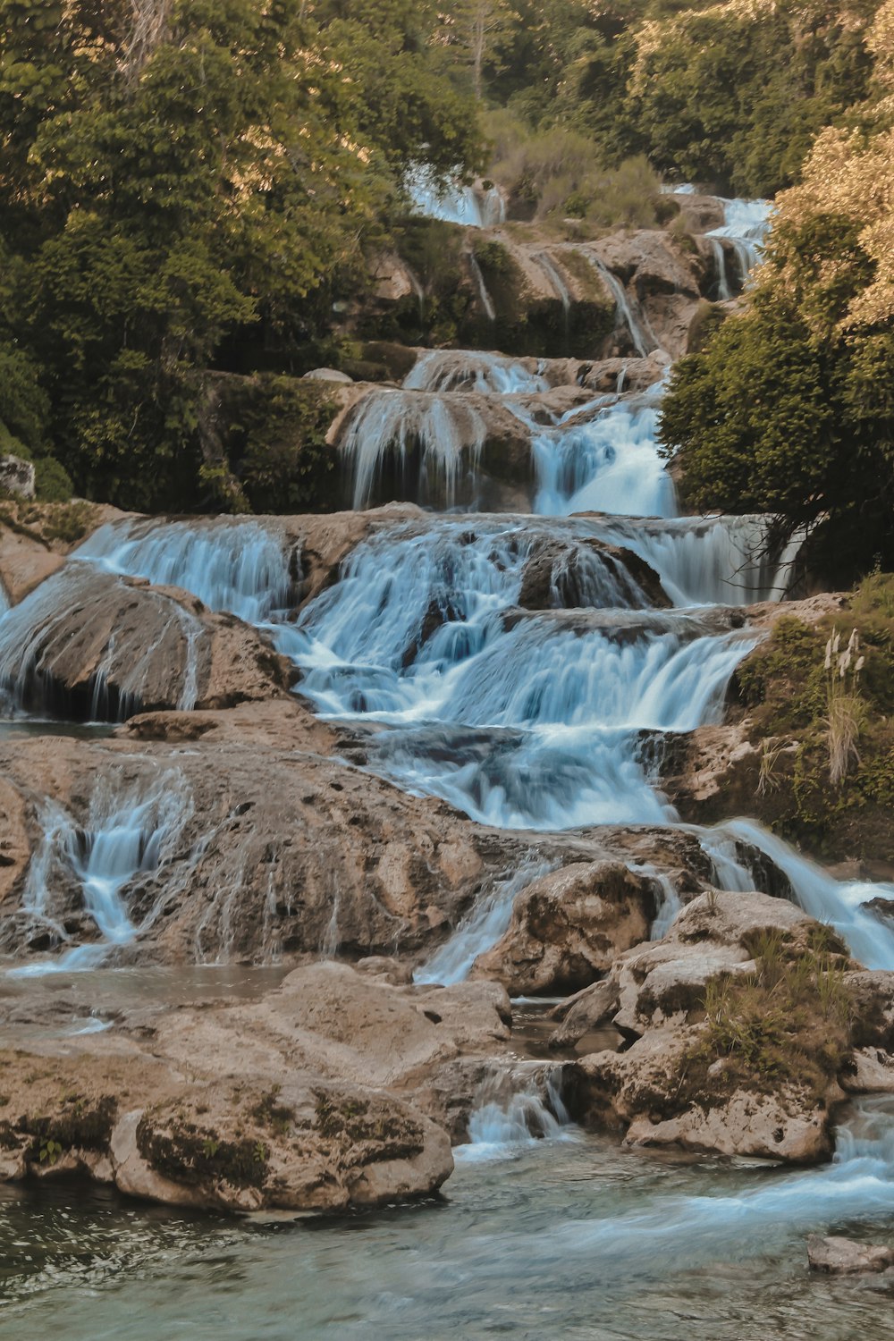 long exposure photography body of water