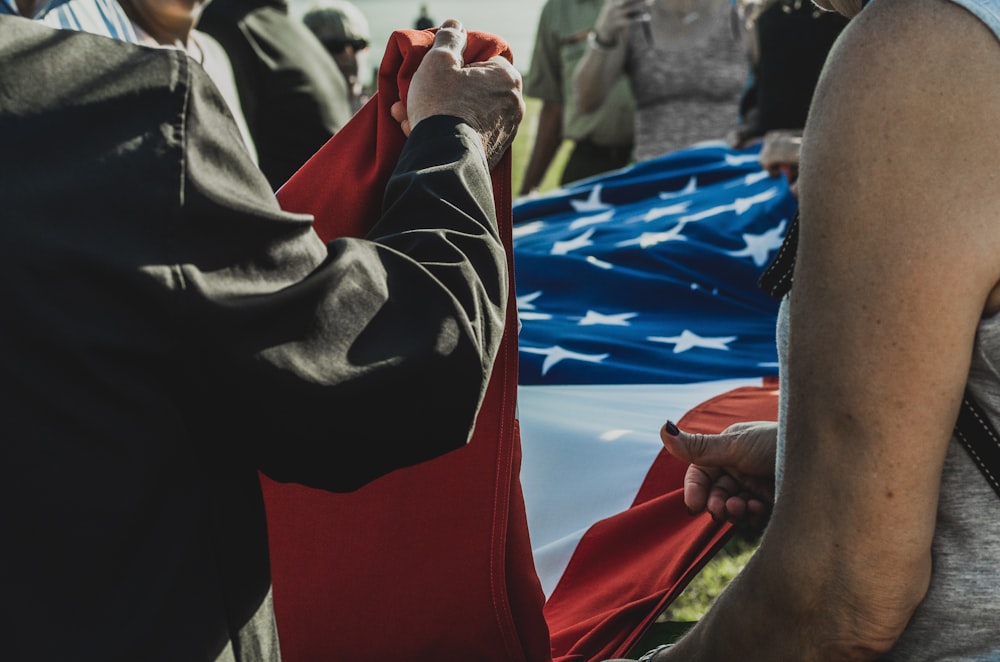 people holding flag