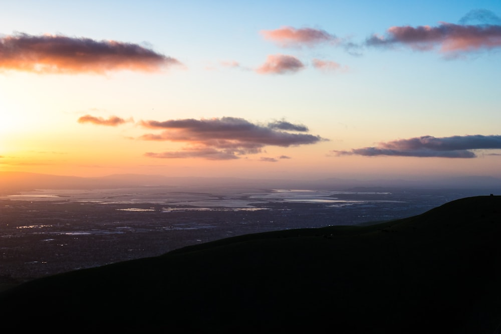 silhouette photo of mountain