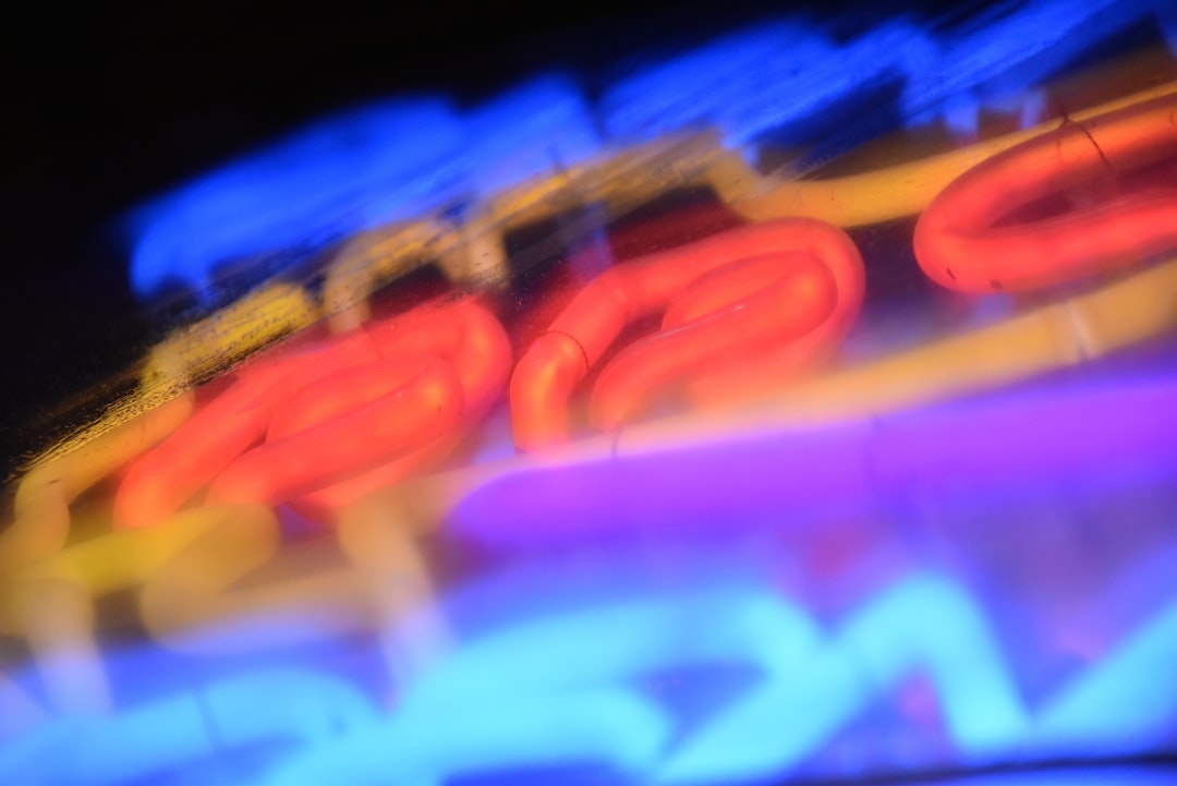 blue and red neon sign, Neon Lights