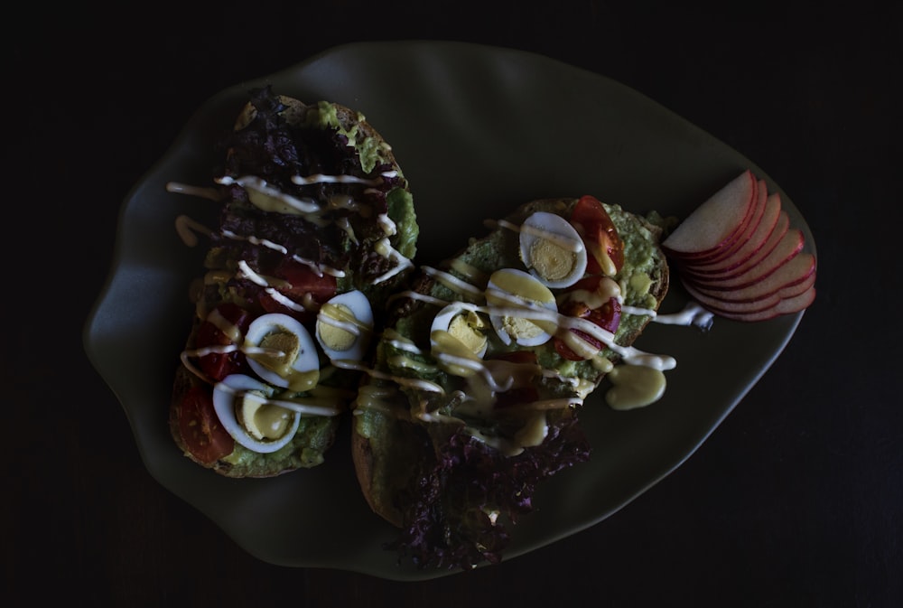 plate of cooked foods