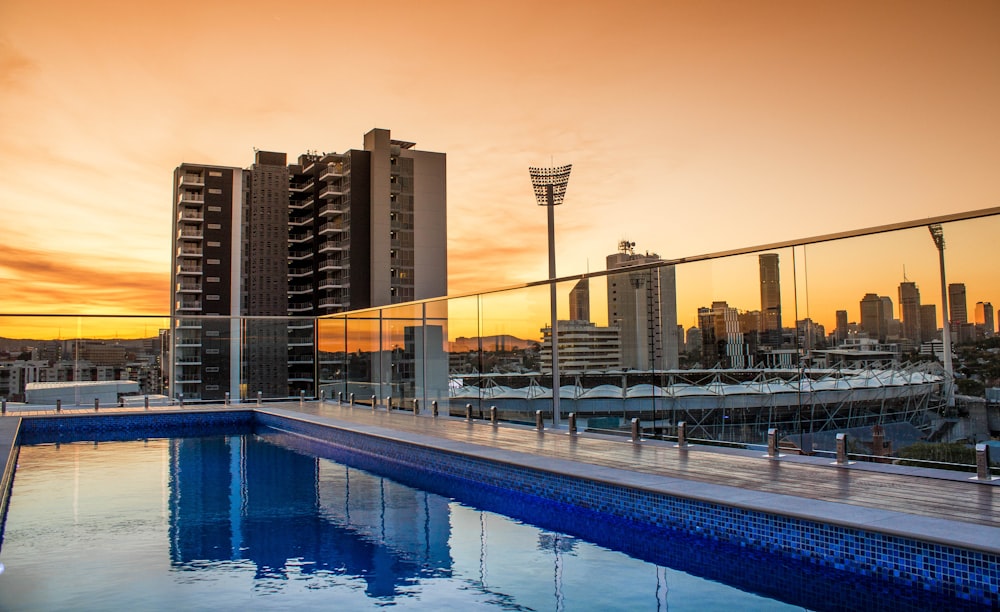 pool on top of building